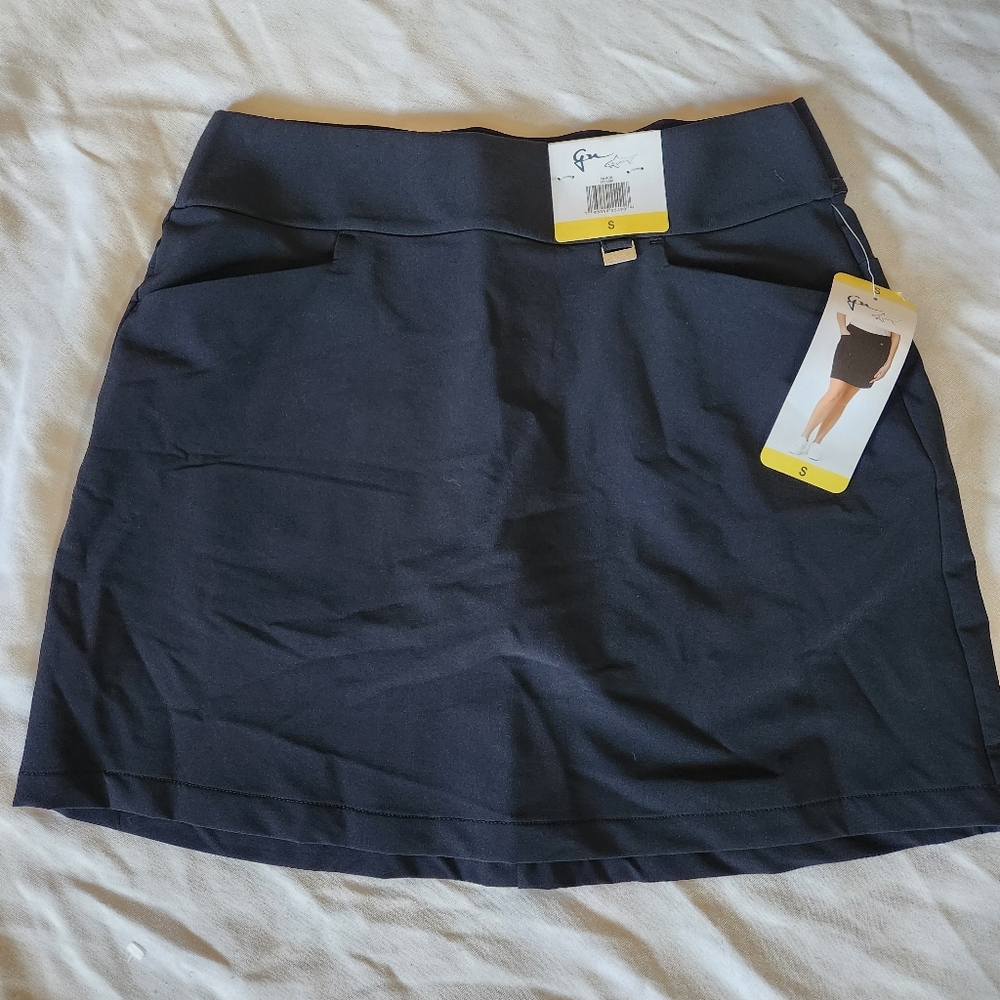 Greg Norman Skort Womens Small Black Golf Athletic Skirt Shorts NWT
